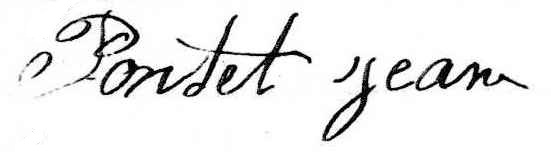 Signature Jean Pontet